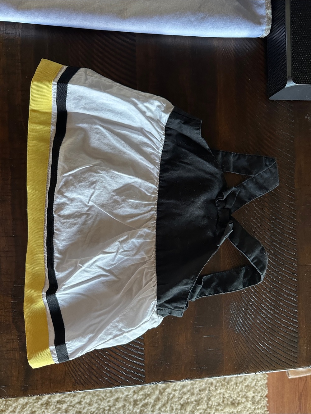 Gymboree Black and White Tank Top with Yellow Trim